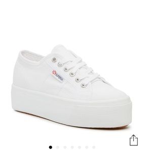 2790 Superga White Platform Sneakers